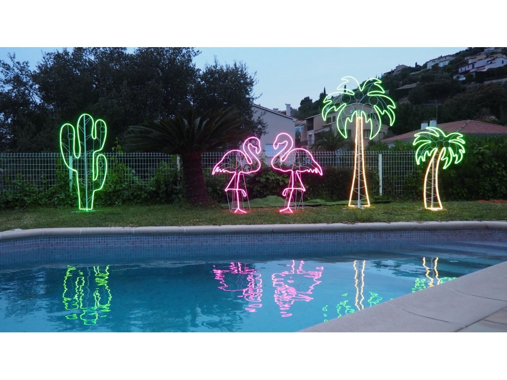Motif lumineux  elume pour extérieur, Neon flexible LED rose