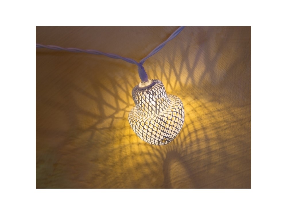 15 décorations métalliques multicolores lumineuse pour intérieur prise USB longueur 2m10