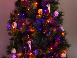 Halloween - Guirlande lumineuse extérieur 120 LED orange et violet 8m30