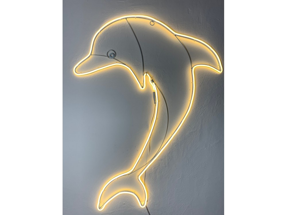 Dolphin - Décor lumineux extérieur 100 cm, Néon Flex LED blanc chaud