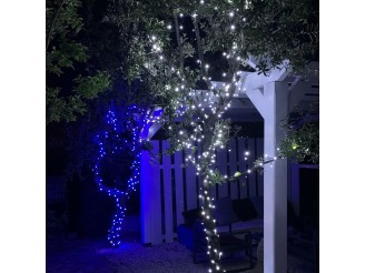 Blue - Guirlande lumineuse extérieure 17m, 240 LED bleues et blanc flash