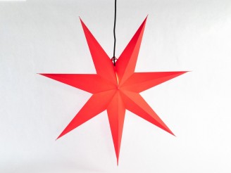 Star - Suspension lumineuse Etoile blanche 70 cm câble tissu
