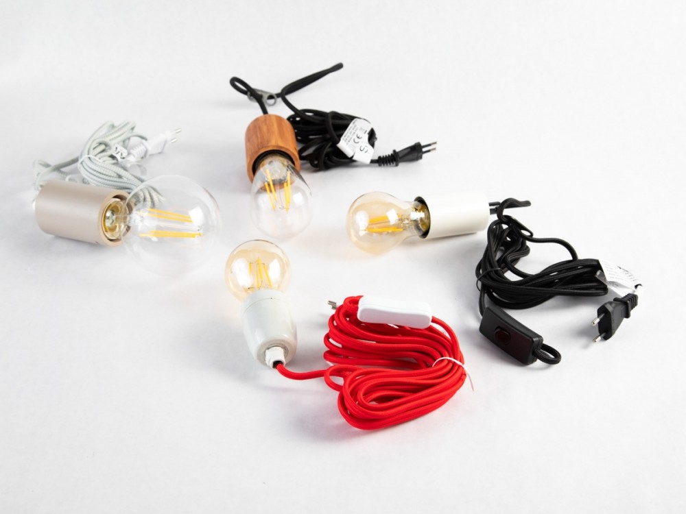 Nomade - Suspension lumineuse intérieure câble tissu