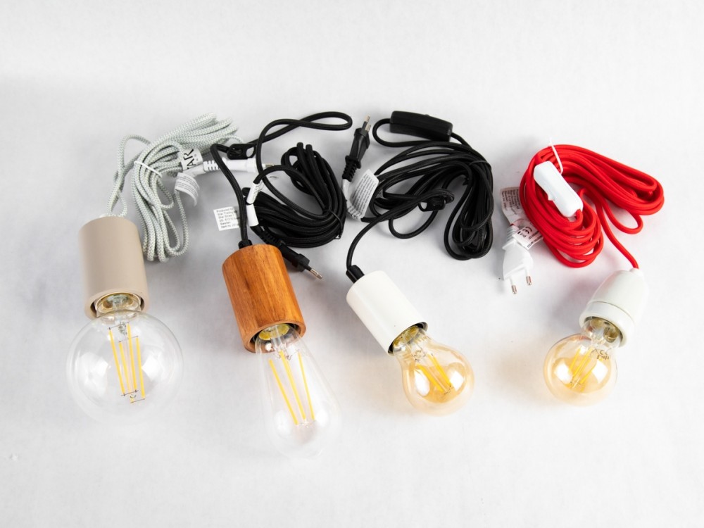 Nomade - Suspension lumineuse intérieure câble tissu