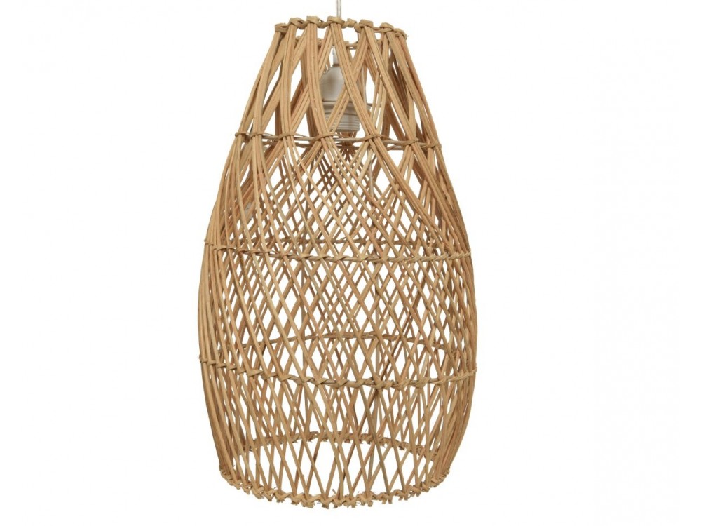 Suspensions - Luminaire intérieur abat-jour 42X26 cm en matière naturelle