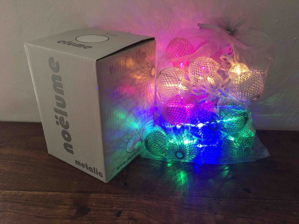 Guirlande lumineuse nomade intérieure multicolore METALIC MUSHROOM