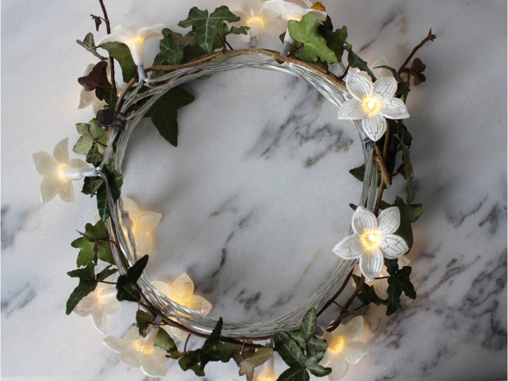 Guirlande lumineuse elume intérieure fleur primula couronne