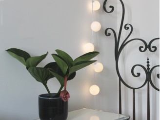 Guirlande lumineuse elume intérieure 12 boules blanches chambre