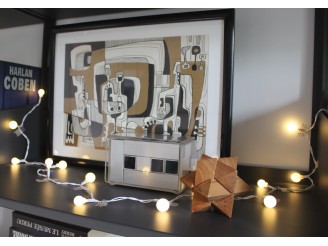 Guirlande lumineuse déco 80 perles blanches pièces à vivre