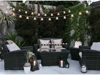 guirlande lumineuse elume abat-jour bambou pour balcon et terrasse