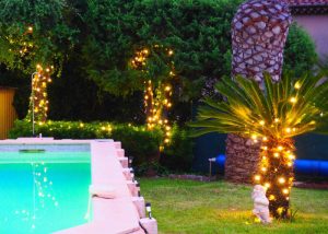 Guirlandes lumineuses professionnelles - réseau raccordable 300-500 LED blanc chaud très brillantes